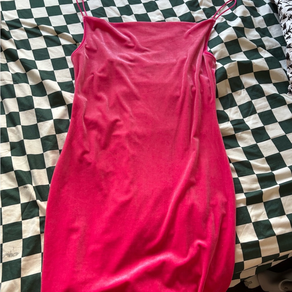SHEIN Bright Pink Slip Dress